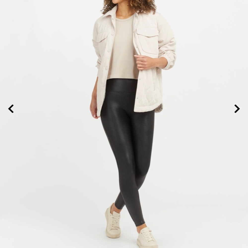 Spanx Faux Leather Leggings in Medium Tall
